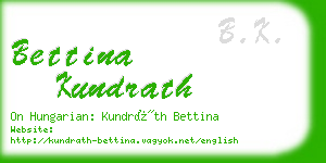 bettina kundrath business card